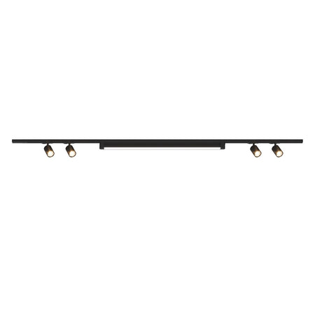 Binario Top Light MONO MIXKIT 200 N NE GU10 LED MODULO INTEGRATO 4000K lampada soffitto faretti yari orientabili moderno