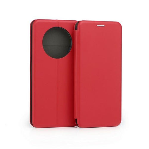 custodia a libro ralme 12 5G con porta carte di credito rossa