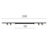 Binario Top Light MONO MIXKIT 200 N NE GU10 LED MODULO INTEGRATO 4000K lampada soffitto faretti yari orientabili moderno