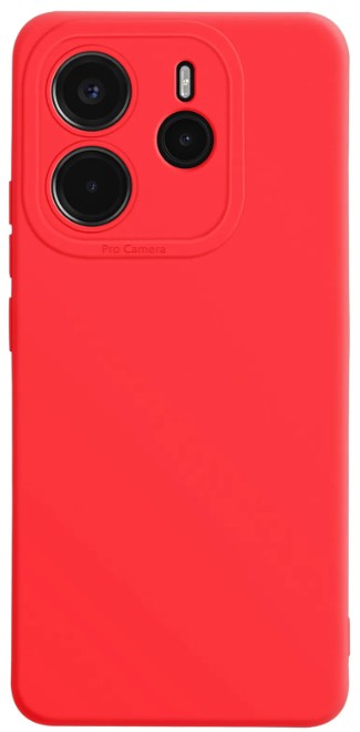 cover in silicone per xiaomi redmi note 14 pro 4G rossa