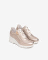 Nero Giardini sneakers donna con zeppa in pelle laminata E512943D675