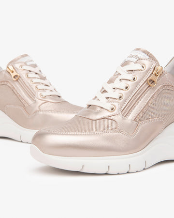 Nero Giardini sneakers donna con zeppa in pelle laminata E512943D675