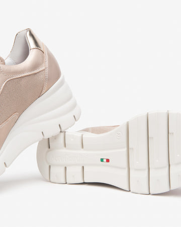Nero Giardini sneakers donna con zeppa in pelle laminata E512943D675