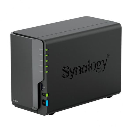 Dispositivo Storage Synology DS224+ - NAS DiskStation DS224+ Diskless 2 Slot (Senza Dischi Installati) - 2 x 3.5"/2.5" SATA III/SATA II, Celeron J4125, 1.4 GHz, 2 GB DDR4 Ram , 2x USB 3.0