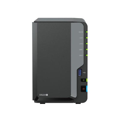 Dispositivo Storage Synology DS224+ - NAS DiskStation DS224+ Diskless 2 Slot (Senza Dischi Installati) - 2 x 3.5/2.5 SATA III/SATA II, Celeron J4125, 1.4 GHz, 2 GB DDR4 Ram , 2x USB 3.0