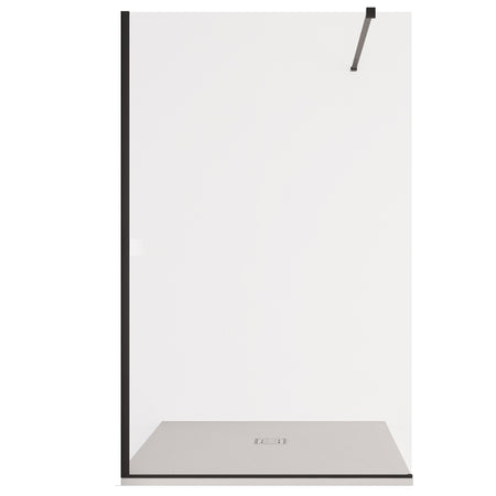 Box doccia walk in con profili neri in cristallo 8mm H195 OSIRIDE BLACK