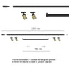 Binario Top Light MONO MIXKIT 200 N OR ORO GU10 LED MODULO INTEGRATO 4000K faretti yari orientabili moderno classico