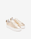 Nero Giardini sneakers donna in pelle col. miele laminata oro E513020D418