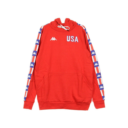 KAPPA Felpa Cappuccio Uomo Authentic La Bartus Red/blue da uomo