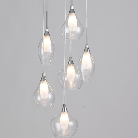 Lampada a 6 sospensioni 28W 6xG9 trasparente BLINDER