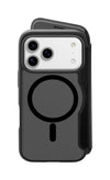 custodia a libro iphone 17 AIR nera con porta carte di credito magsafe