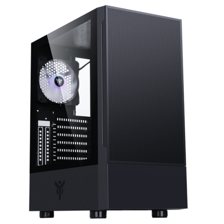 Case SIISBE 3.0 - Gaming Middle Tower- 3x12cm ARGB fan- USB3- Side Panel Temp Glass with hinge