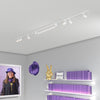 Binario Top Light MONO MIXKIT 300 N BI MILO YARI GU10 LED modulo integrato orientabile faretti spot moderni soffitto