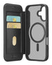 custodia a libro iphone 17 nera con porta carte di credito magsafe