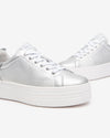Nero Giardini sneakers donna in pelle laminata argento E513020D700