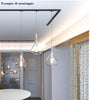 Binario Top Light MONO YARIKIT 300L NE GU10 LED lampada soffitto faretti spot orientabili moderno