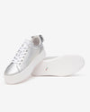 Nero Giardini sneakers donna in pelle laminata argento E513020D700