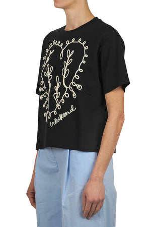 WEEKEND MAXMARA Weekend MaxMara - T-shirt - 450471 - Nero/Panna da donna