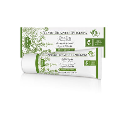 Helan, I Rimedi, Pomata Balsamica Lenitiva, Crema Corpo e Piedi per Sollievo Respiratorio contro il Freddo, Balsamo con Oli Essenziali di Timo, Menta Piperita, Olio di Mandorle Dolci, Vitamina E, 75ml