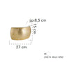 Applique da parete per interno 40W 2xE14 oro GLAM
