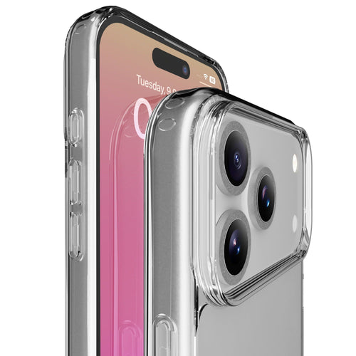 cover iphone 17 PRO trasparenterigida con bordi in gomma per  un’elevata protezione dello smartphone.