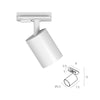 Binario Top Light MONO MIXKIT 300L N BI GU10 LED INTEGRATO 4000K lampada soffitto faretti orientabili moderno