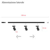 Binario Top Light MONO YARIKIT 100 NE NERO GU10 LED spot soffitto orientabili moderni