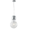 Lampada a sospensione per interno 60W E27 diam. 30 cromo BILBO