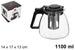 Teiera nera con filtro 1100ml