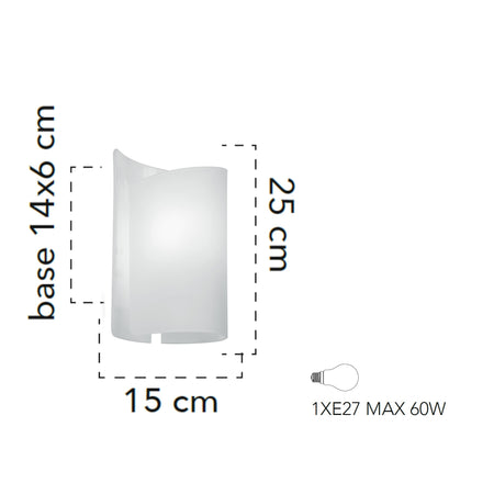 Applique da parete per interno 60W E27 bianco CREATE