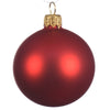 Palline per albero di Natale in vetro decorate color Rosso Chiaro opaco