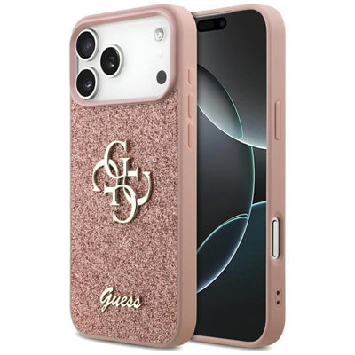 cover guess iphone 17 PRO MAX glitter pink