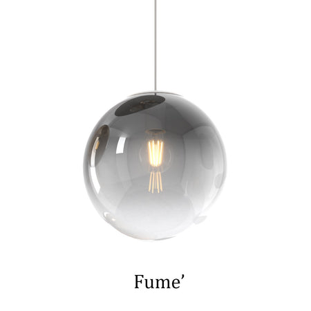 Binario Top Light MONO 1194MONO BI BIANCO E27 LED lampada soffitto moderna sfera vetro colorato