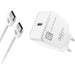 caricabatteria 30w usb-c con cavo bianco