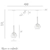Binario Top Light MONO 1155 FUTURE YARI BI BIANCO E27 LED lampada soffitto moderna spot orientabile vetro trasparente