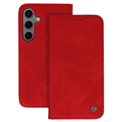 custodia a libro iphone 17 PRO con porta carte di credito chiusura magnetica rossa