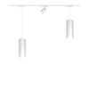Binario Top Light MONO 1128 CLOUD YARI BIANCO GX53 LED lampada soffitto moderna spot orientabile diffusore cilindro metallo