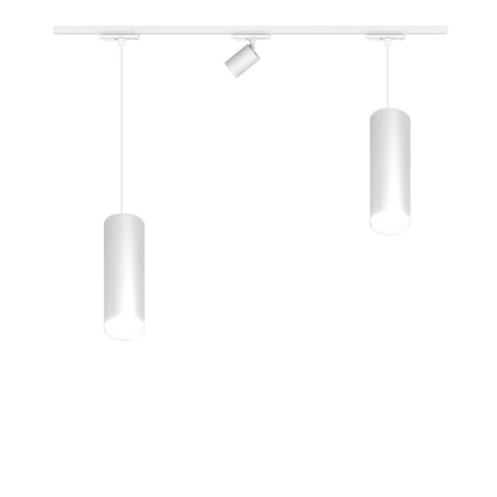 Binario Top Light MONO 1128 CLOUD YARI BIANCO GX53 LED lampada soffitto moderna spot orientabile diffusore cilindro metallo
