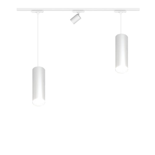 Binario Top Light MONO 1128 CLOUD YARI BIANCO GX53 LED lampada soffitto moderna spot orientabile diffusore cilindro metallo