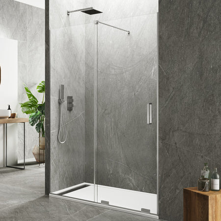 Porta doccia scorrevole senza profili 8mm h195 KENA