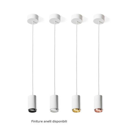 Lampadario moderno Sforzin illuminazione PROPILEI T406 GU10 LED gesso sospensione metallo