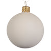 Palline per albero di Natale in vetro decorate color Bianco Lana Opaco