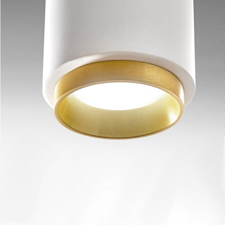 Plafoniera gesso Sforzin illuminazione PROPILEI T407 GU10 LED anelli colorati