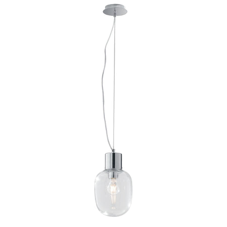 Lampada a sospensione 25W E27 diametro 18cm cromo GILDA