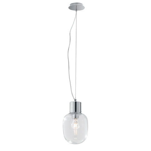 Lampada a sospensione 25W E27 diametro 18cm cromo GILDA