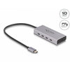 DeLOCK Hub USB 10 Gbps USB Type-C con 4 x USB Type-C femmina + 1 x USB Type-C PD 85 Watt con cavo di collegamento da 30 cm (Delock - hub - 10 Gbps, PD 85 Watt, wi)
