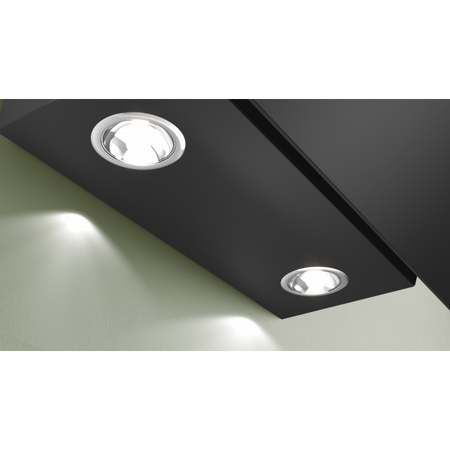 Bosch Cappa Design In Vetro A Muro 60cm 220w Luce Led Nero Dwk65dk60
