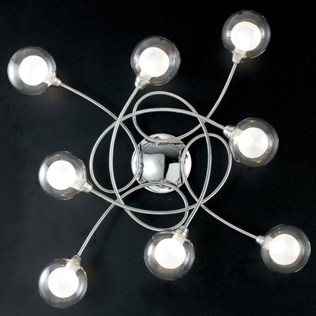 Plafoniera da interno 28W 8XG9 a 8 emissioni cromo POST