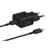 CARICABATTERIA DA RETE SAMSUNG SUPER FAST CHARGING 25W USB-C + CAVO TYPE-C EP-T2510XBEGEU BLACK