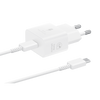 SAMSUNG FAST EP-T2510XWEGEU - ALIMENTATORE 25W USB-C WHITE + CAVO 1M
